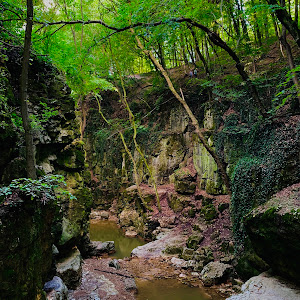 Roman bath waterfall