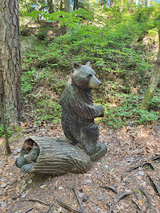 Bjørneparken Fredrikstad, wooden carvings on the marked trail. — fotografia 3