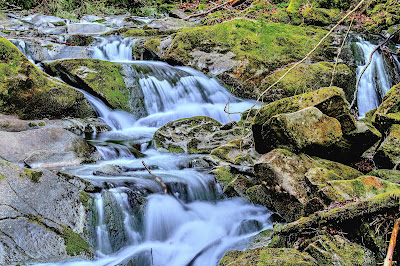Szepit waterfall on a creek Hylaty